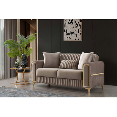 Causeuse convertible en tissu de velours Melody