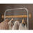 Stainless Steel Coat Rack with Cherrywood Hooks-111993489