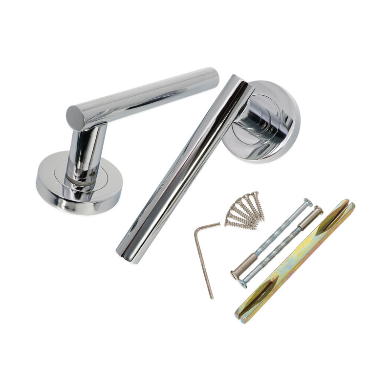 Jura Lever Door Handle, Polished Chrome