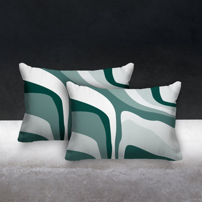 Abstract Outdoor Reversible Throw Pillow