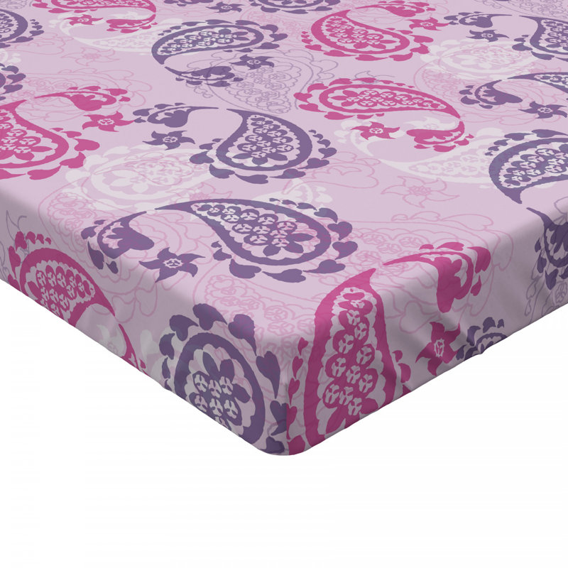 Microfiber Paisley Fitted Sheet, Full Fitted Sheet