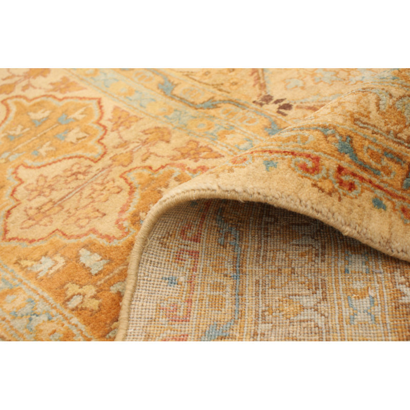 Tapis de la zone de laine brune 8 pi x 10 pi 1 po main one-of-kind noué la 2010 Allanah