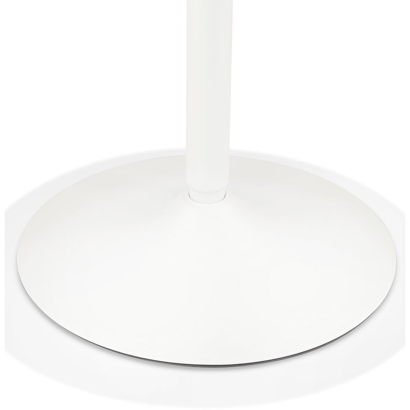 Jeneba Round Metal Base Dining Table, Natural, White