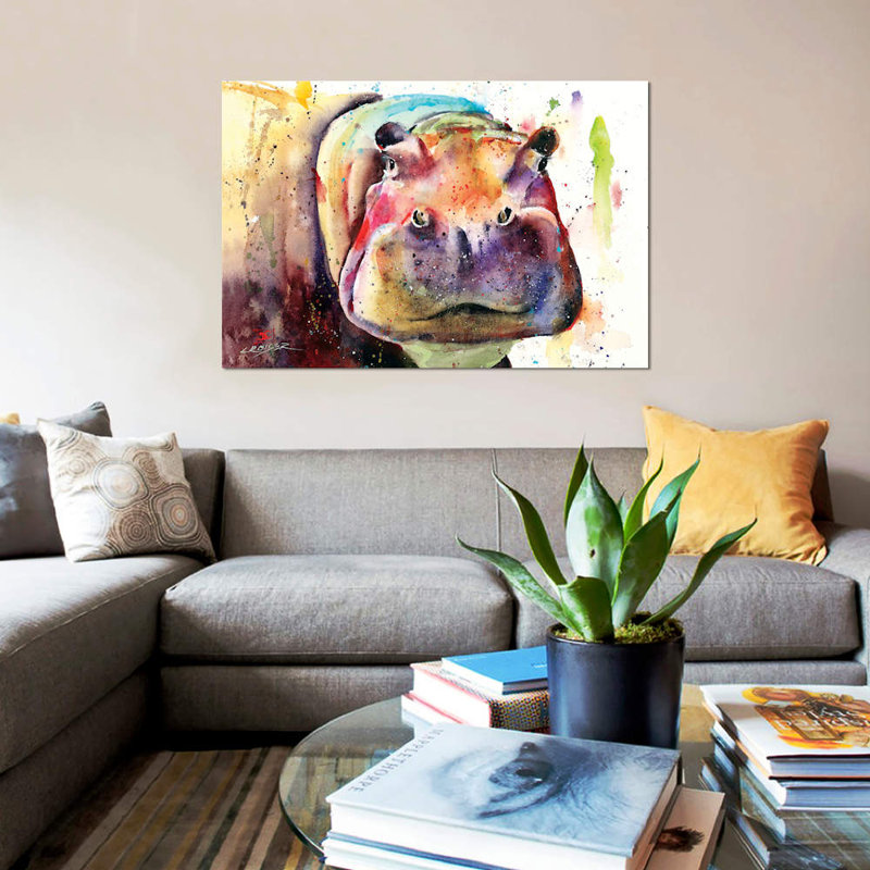« big al », peinture sur toile tendue, H 12 po x l 18 po x P 1,5 po, Pas de tapis, Toile tendue