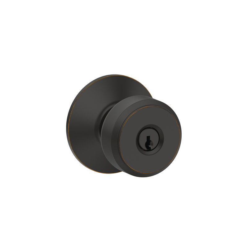 Bowery Keyed Entry Knob, Aged Bronze