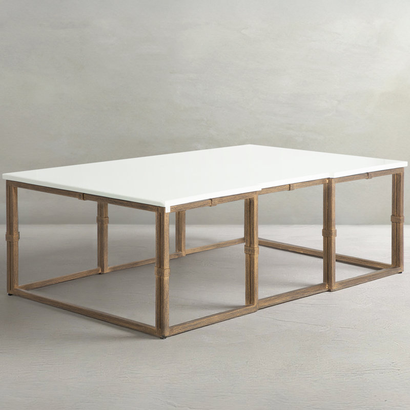 Stevens Frame Coffee Table, Antique Textured Gold
