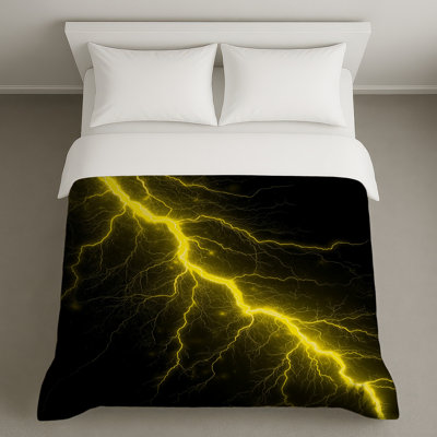 Housses de couette éclair jaunes