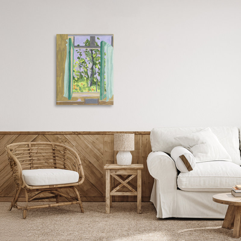 A Seat For Spring Canvas, design by Melissa Wang, 20" H x 16" W