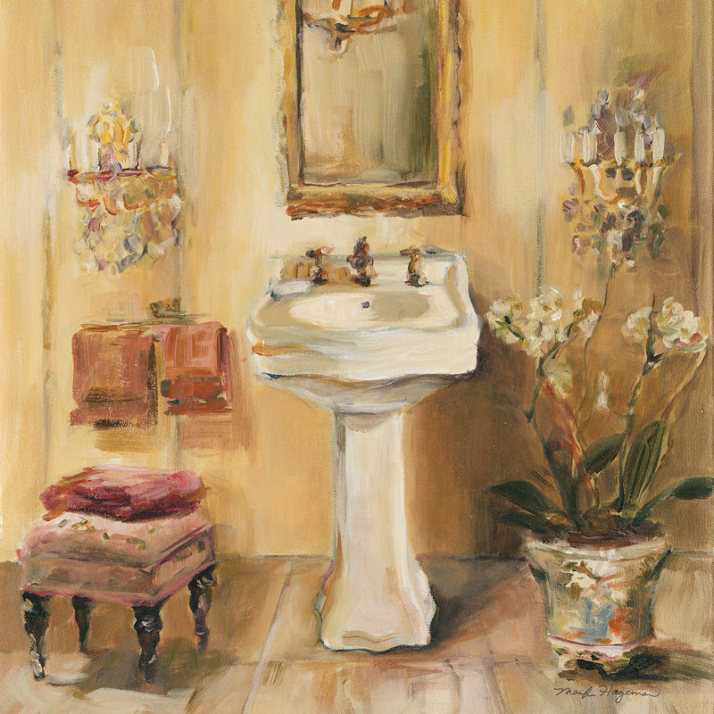 «French Bath III» sur toile, H 20 po x l 20 po