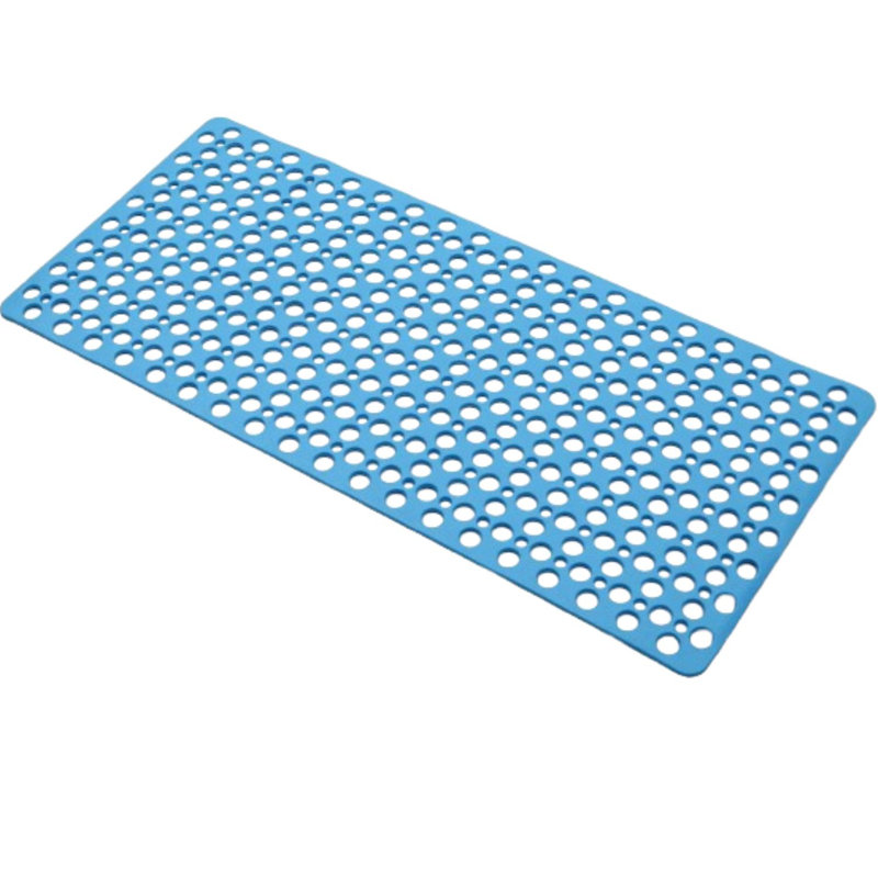 Tapis de bain antidérapant 35 x 16 po bleu lac