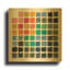 «Retro Color Chart» par Wild Apple Portfolio, art mural en métal doré, 12 po x 12 po-1320543808