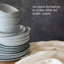 over&back Coupe 16-Piece Semi Hand-Finished Stoneware Dinnerware Set, Service for 4-99305507