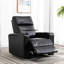 Ryun 33.1'' Wide Contemporary Breathable Leather Power Recliner with Arm Table and Cup holder-1547970294