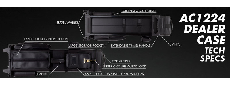 12/24 Travel Pool Cue Case