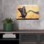 Heron Buzzard Confrontation Contemporary Bird Wall Art Print 1 Piece Wrapped Canvas Wall Art-419436046