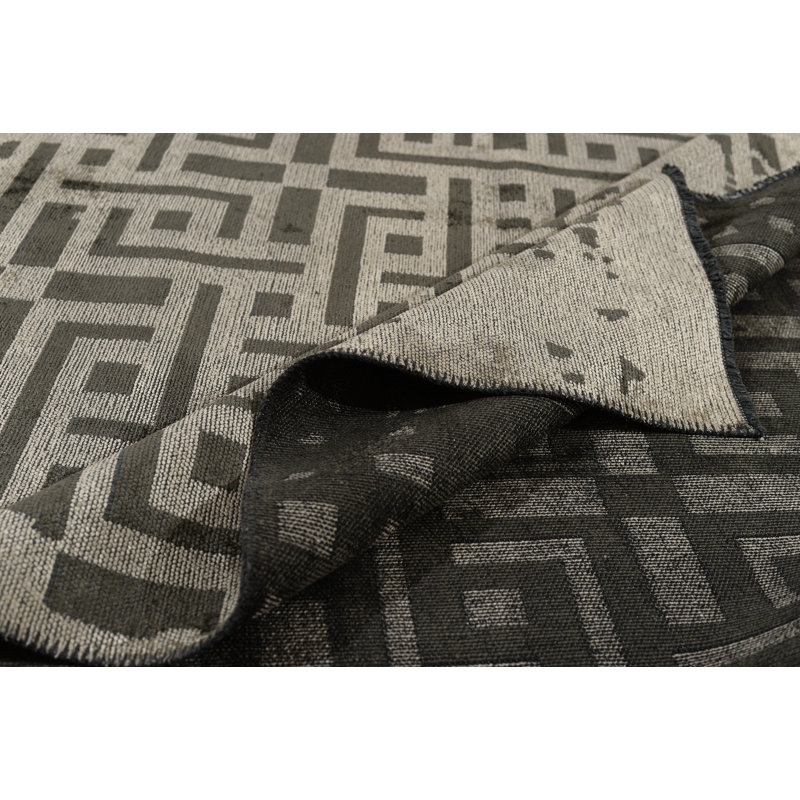 Rapture Beige Gray Geometric Luxury Area Rug, Rectangle 7'10" x 11'2"