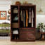 Armoire garde-robe 100% bois avec 3 tiroirs et rangement pour vêtements