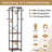 Reelika 15.75'' Wide 8 - Hook Freestanding Coat Rack with Storage in Brown/Black