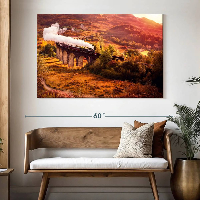 Mehar Jacobite On Glenfinnan Viaduct, 34" H x 51" W