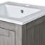 Ensemble de meuble-lavabo de salle de bain 16 po pour les petits espaces, meuble-lavabo avec lavabo rectangulaire en céramique, meuble-lavabo avec 1 porte et 1 tablette ouverte