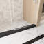 Porte de douche coulissante simple sans cadre l 44-48 "x H 76", verre trempé 1/4 ", nickel brossé
