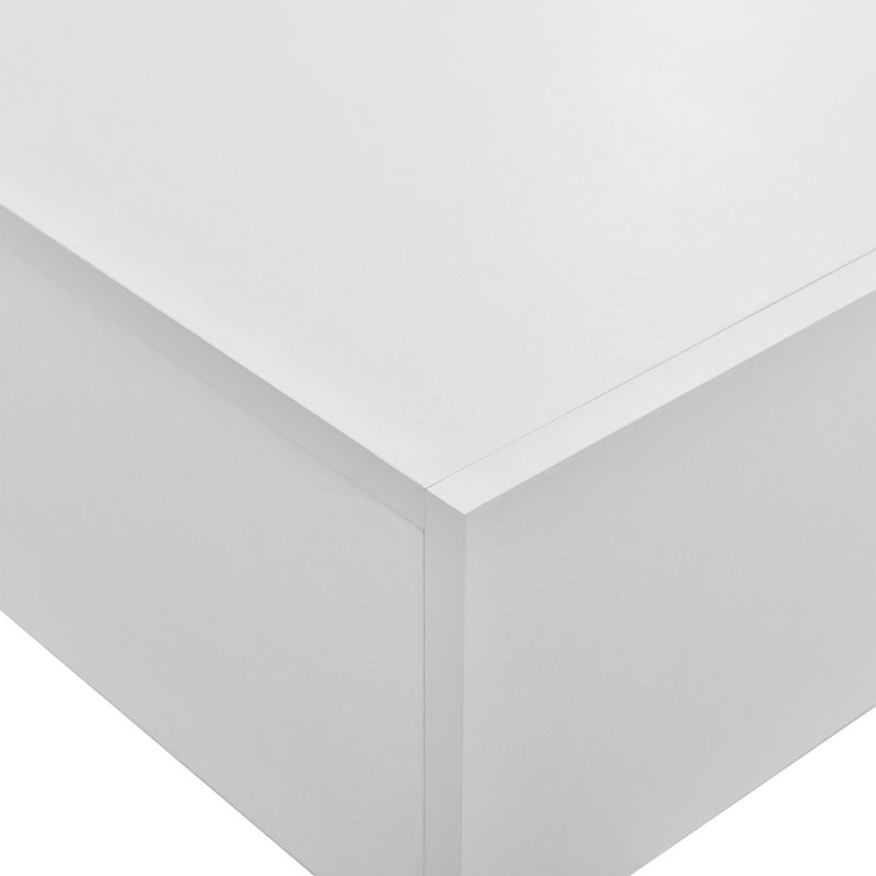 Bihan 46 cm W Bedside Table, Highgloss sand grey