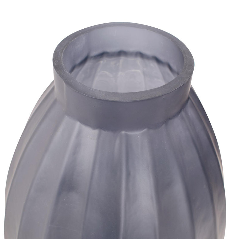 Récipient côtelé bleu Lafave - court, H 10 po x l 9 po x P 9 po