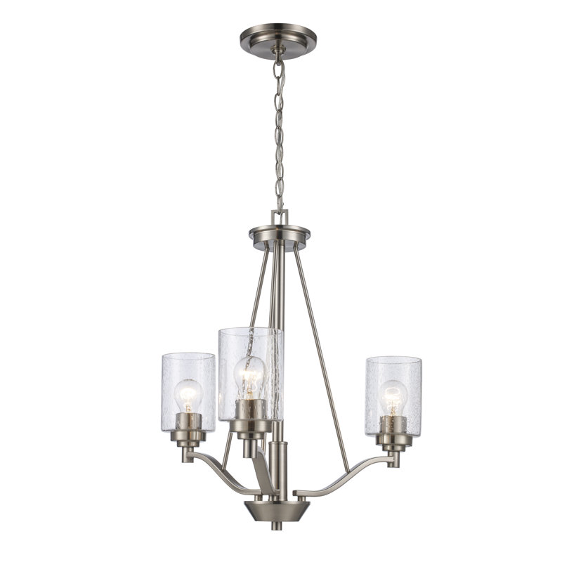 Venicia 3 - Light Dimmable Empire Chandelier, Brushed Nickel