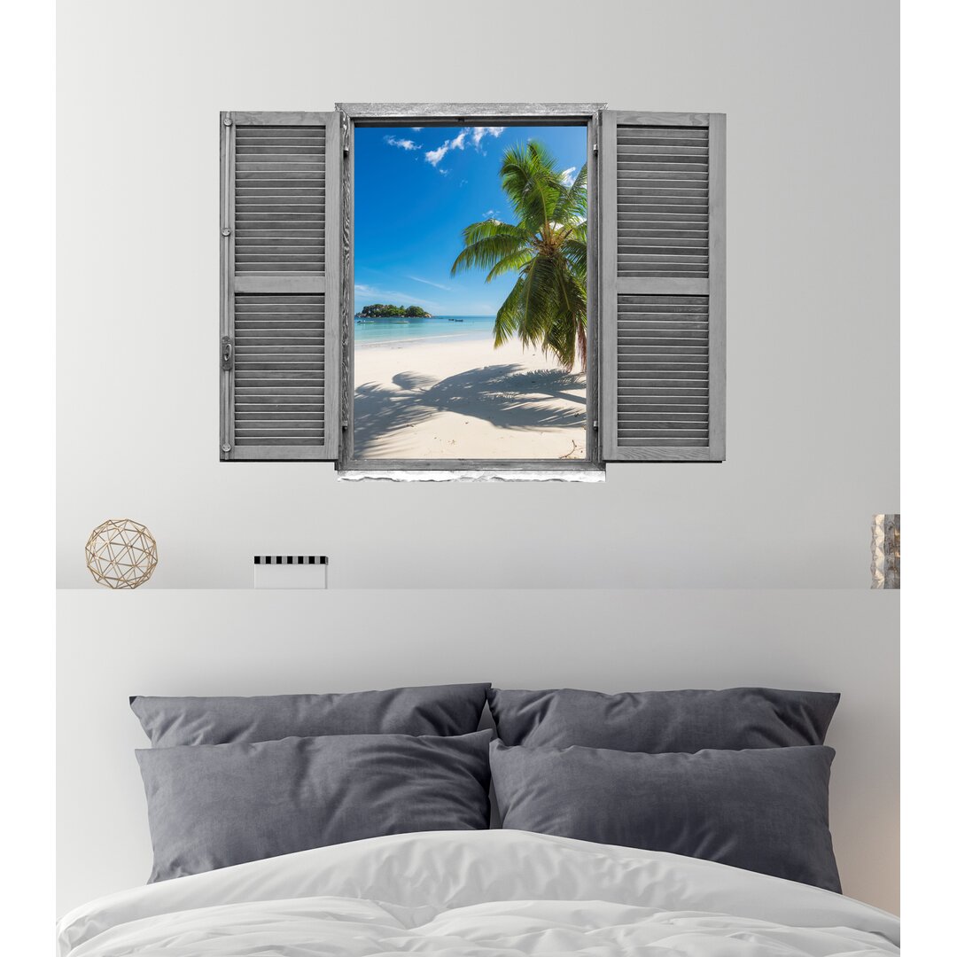 Wandtattoo Window Shutters Palmenschatten im Sand