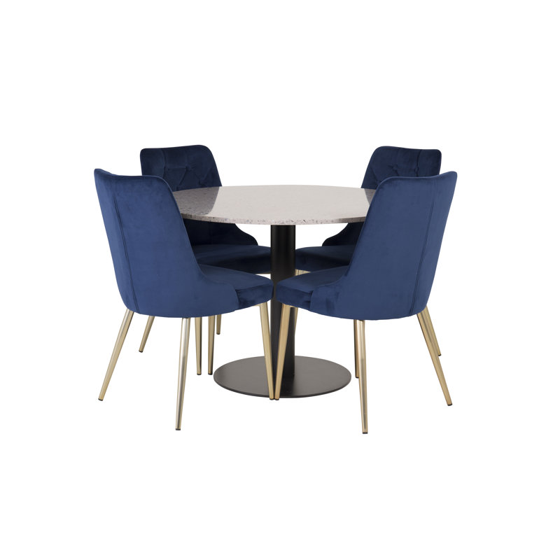 Withernsea 4 - Person Dining Set, Blue
