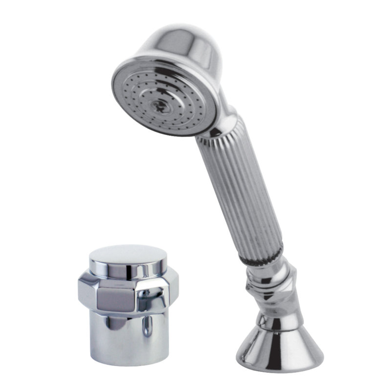 Kingston Brass Deck Mount Hand Shower with Diverter for Roman Tub Faucet, Brushed Nickel