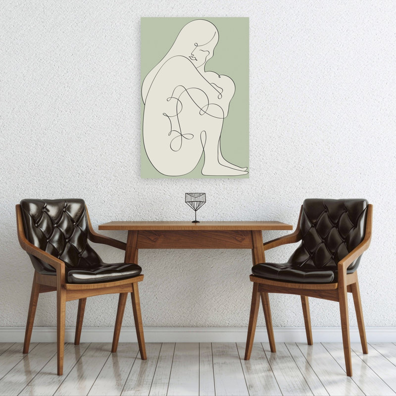 «Serene Woman», art mural contemporain, H 36 po x l 24 po