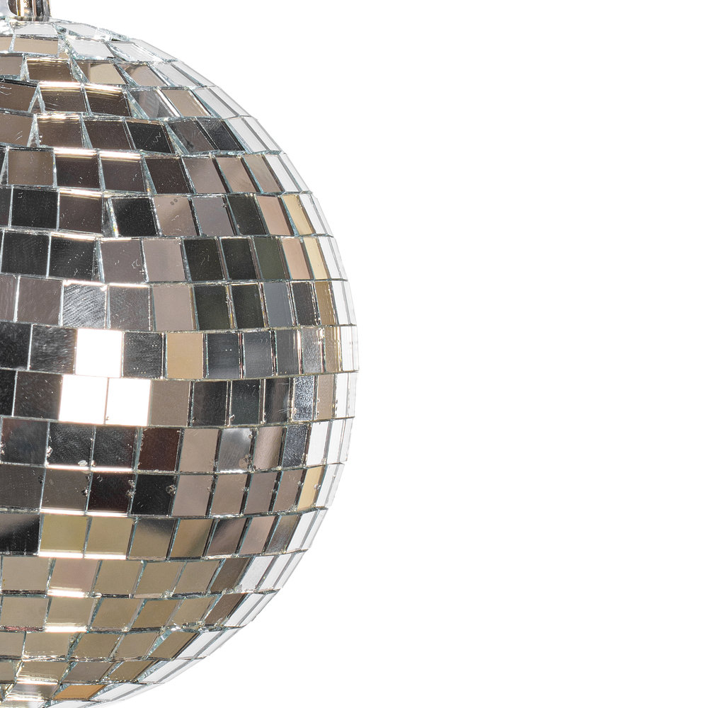 Mirror Ball Ornament, Silver, 4.75" H x 4.75" W x 4.75" D, 4