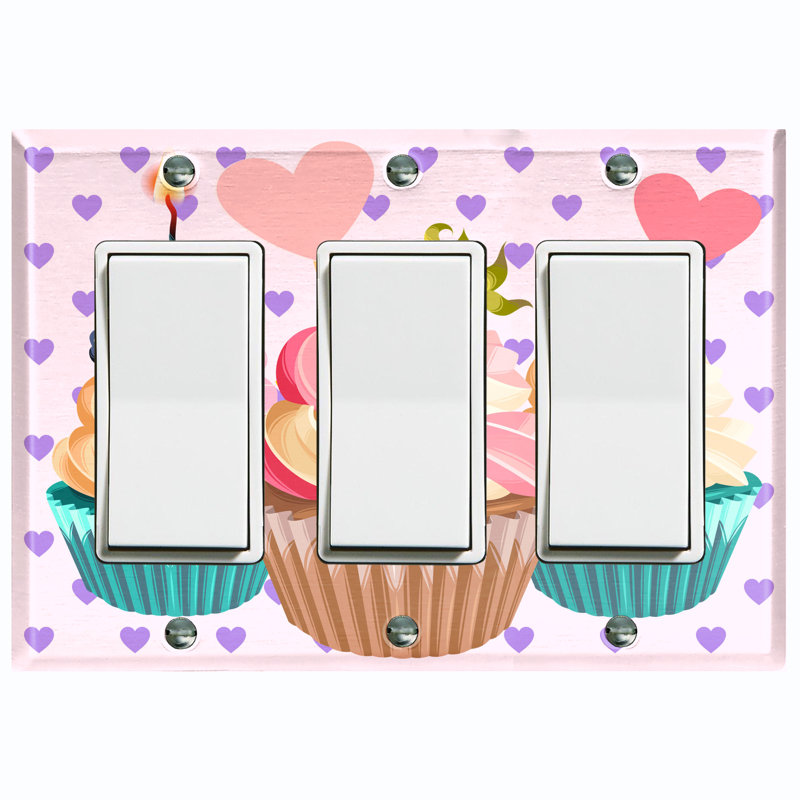 Ensemble de 3 plaques murales Cupcake Trio