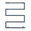 Chauffe-serviettes électrique noir mat Voltaire-98954142