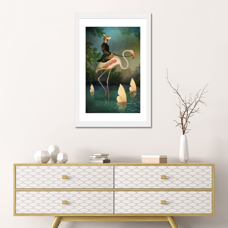 «Of Cups» par Catrin Welz-Stein - impression d'art graphique, Papier encadré blanc, H 32 po x l 24 po x P 1 po, Blanc