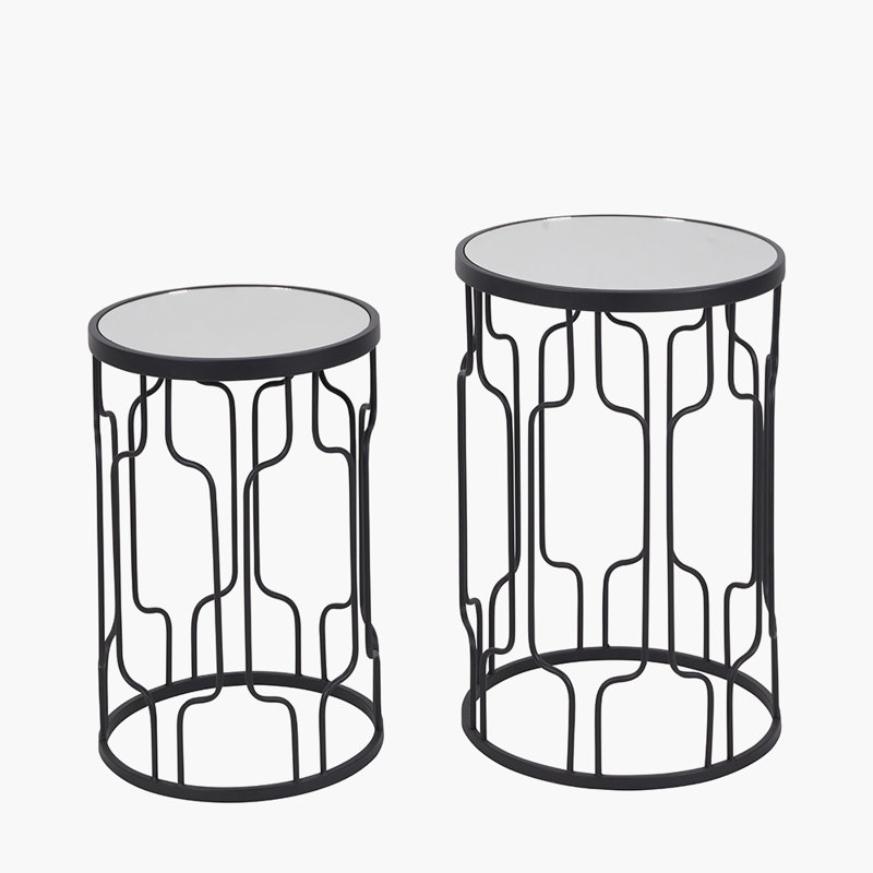 Mel Glass Top Frame Nesting Tables