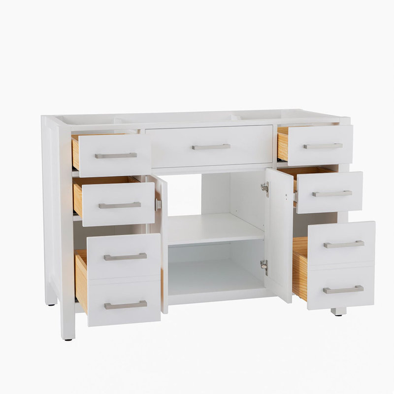 Ashlay 48.25'' Single Bathroom Vanity with Top, Gray