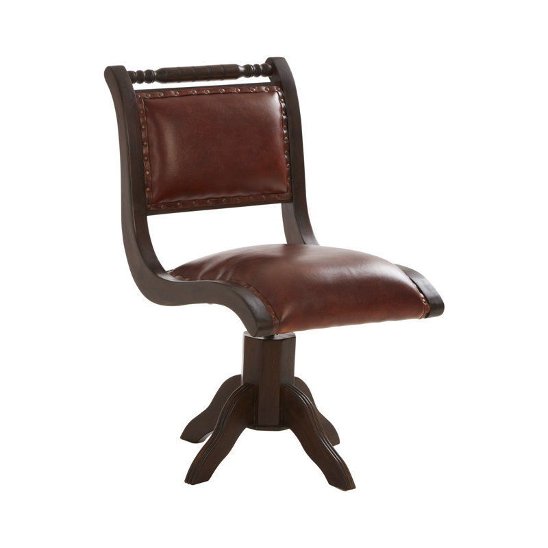 Wadhurst Leather Swivel Slipper Chair