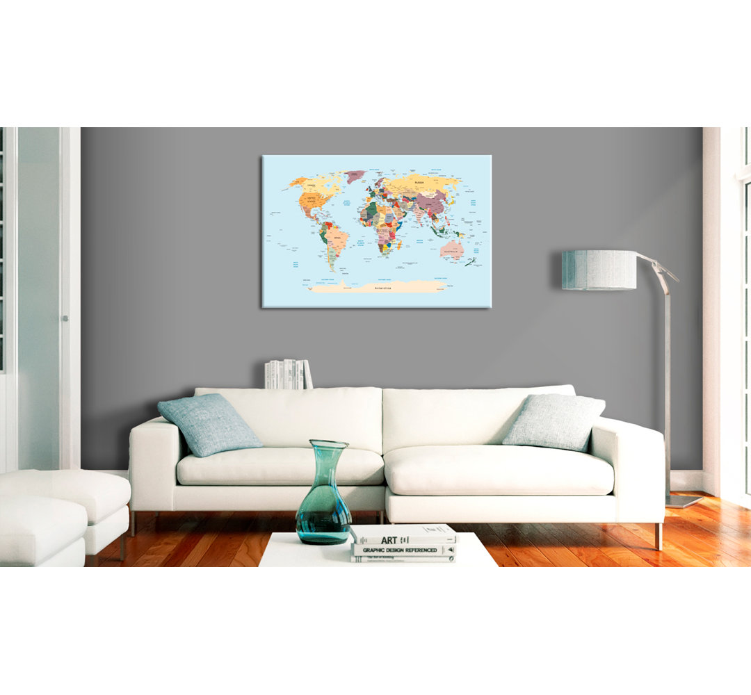 Leinwandbild World Map: Travel with Me