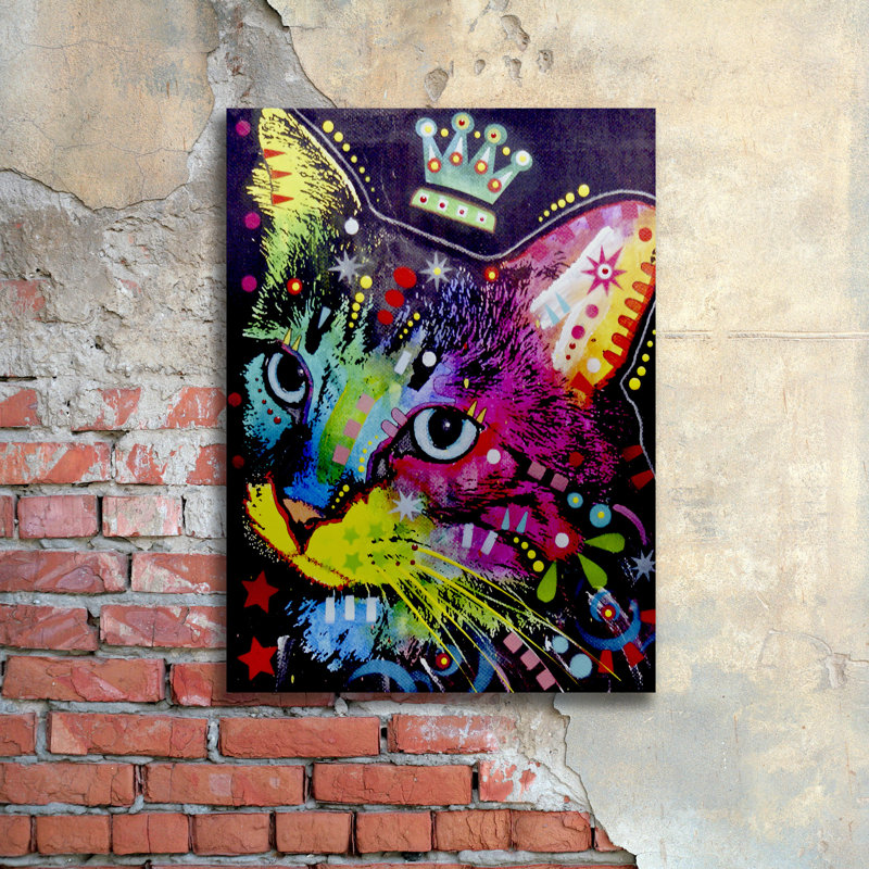 « pensées songed cat », impression, H 22 po x l 16 po x P 1 po, Sans cadre, Pas de tapis