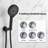 4-Spray Round Shower System with Handheld (Valve Included)
