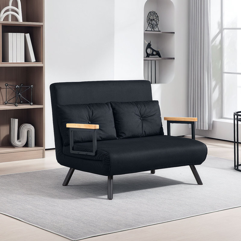 2 Seater Sofa Bed, Black