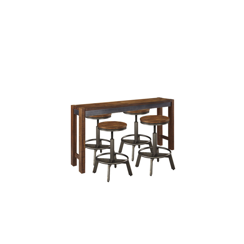 Table de salle à manger à hauteur de comptoir Khush et 4 tabourets de bar