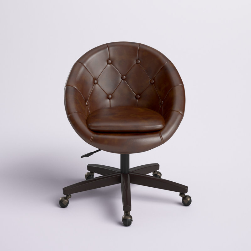 Chaise de travail Quillen, Marron foncé