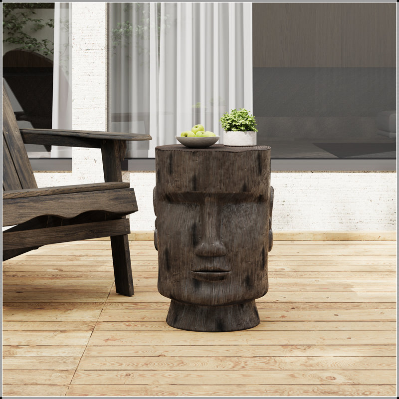 Statue de Pâques Moai, tabouret de table de bout à piédestal, durable et artistique