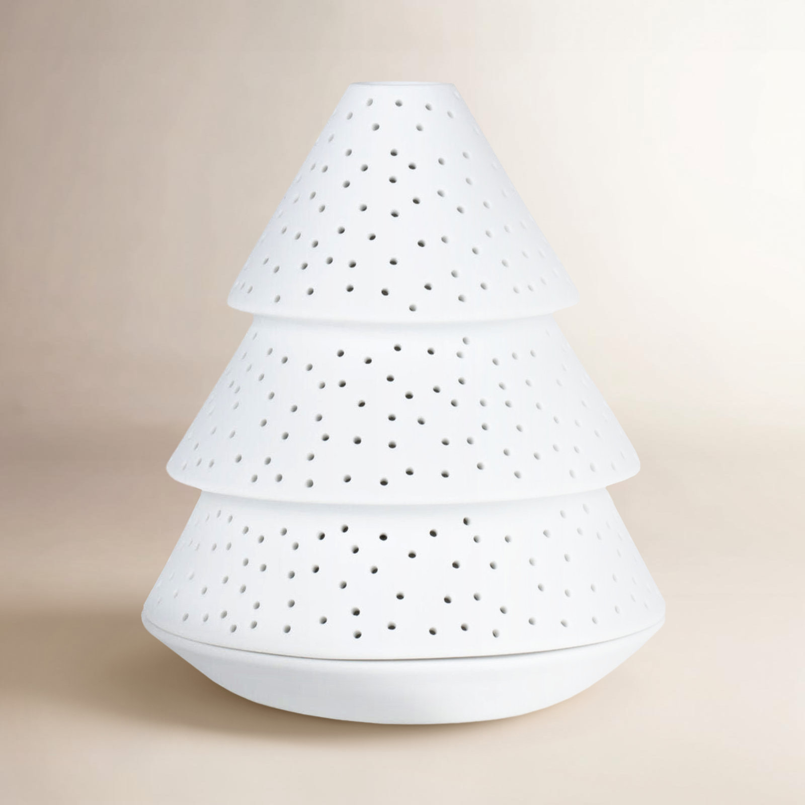 Räder Forest Porcelain Fir Tree Tealight Holder, 6.10'' H X 4.90'' W X 4.90'' D