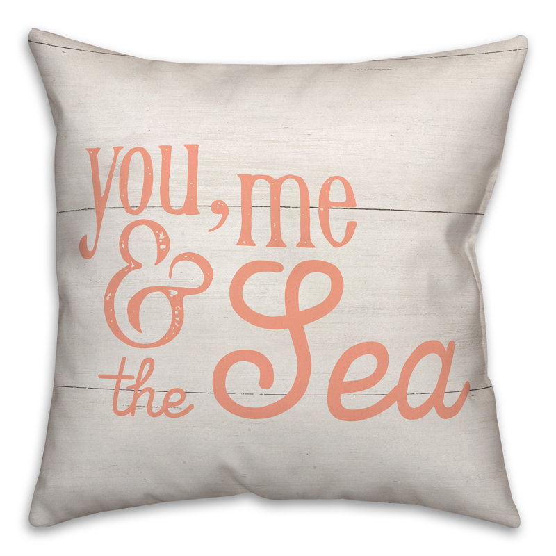  Housse et insert de coussin carré You You Sea, L en orange