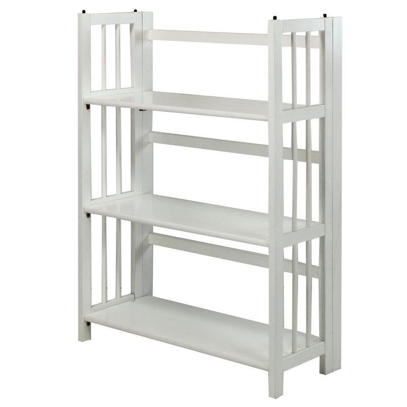 Saruf Etagere Bookcase, White, (3 Shelves) 38" H x 27.5" W x 11.5" D