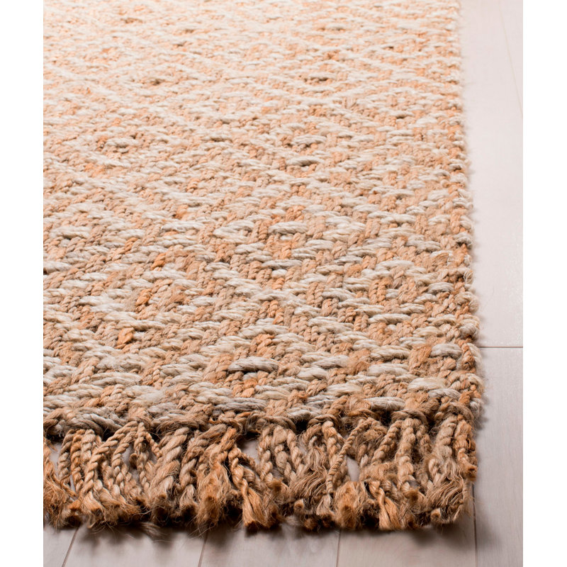 Tapis en jute tissé à la main, 5,2 x 7,9 pieds | 100% fibre naturelle, conception sans velours | Parfait pour le salon et la chambre à coucher | Facile à nettoyer avec l'aspirateur | Durable et écologique, ajoute de la chaleur à tout espace